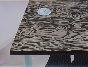 Job Interviews, airbrush on paper, 2017